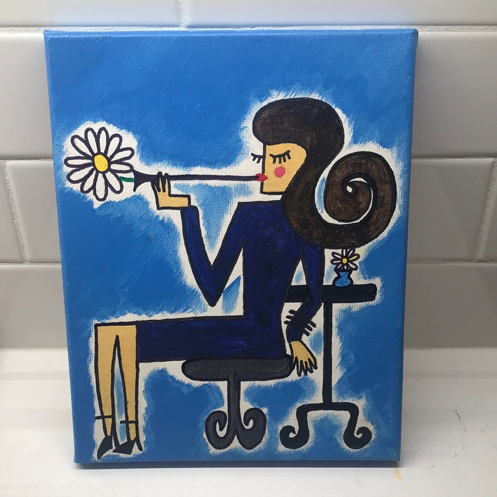 Y2K oil on canvas painting